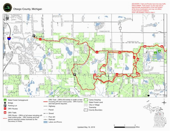 Michigan forests Map north Branch Route Mi Dnr Avenza Maps