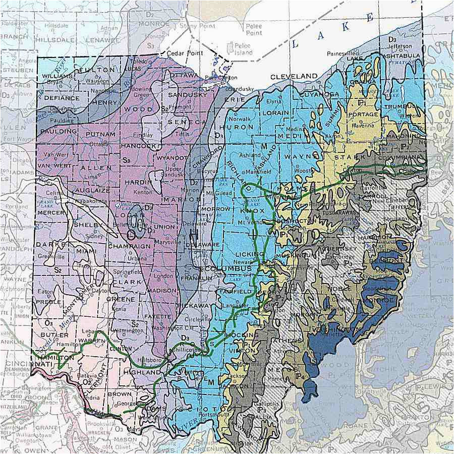 Ohio Geology Map Geologic Maps Of the 50 United States