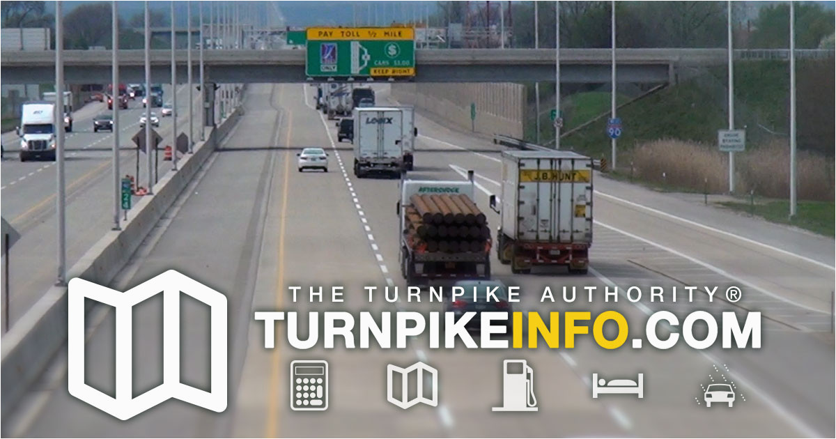 Ohio Turnpike Exit Map Delaware toll Road Maps Exits and Plazas