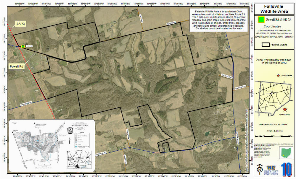 Ohio Wildlife area Maps Fallsville Wildlife areas