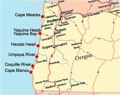 Oregon Coast Lighthouse Map Visit the Lighthouses Of the oregon Coast