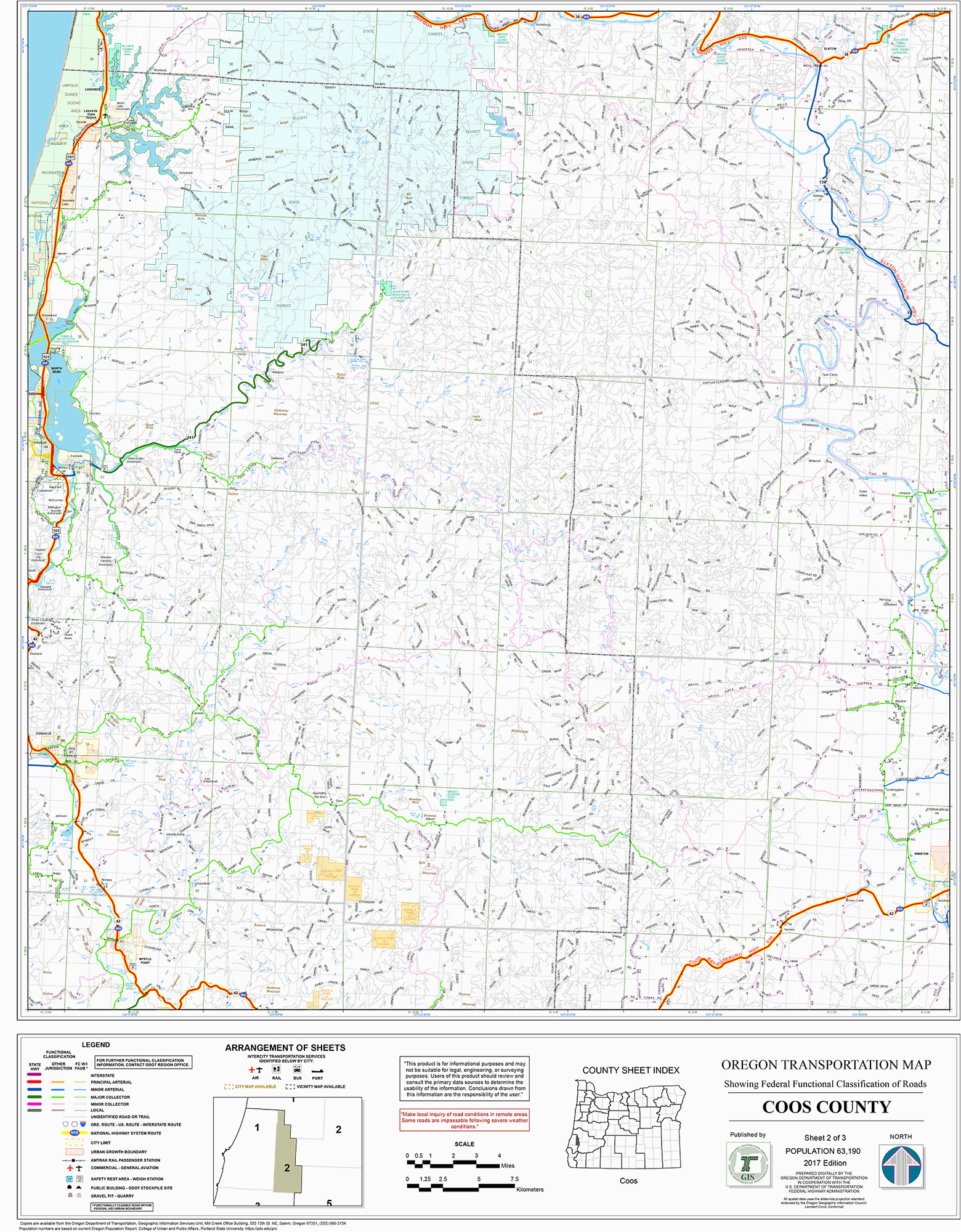 Oregon forest Service Road Maps orww Elliott State forest Maps