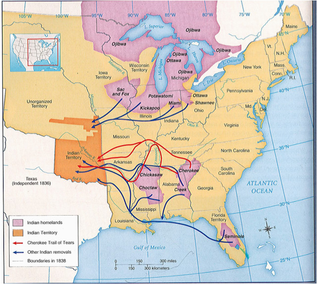 Oregon Indian Reservations Map Trail Of Tears Map History Post Industrial Revolution Up to Wwi