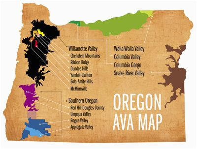 Oregon Wine Ava Map Learn Your Avas