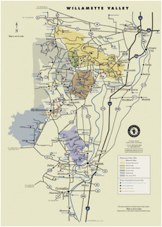 Oregon Winery Map Wv Wineries Map Poster Portland and Willamette Valley Region