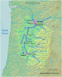 Rivers In oregon Map A Map Of the Willamette River Its Drainage Basin Major Tributaries