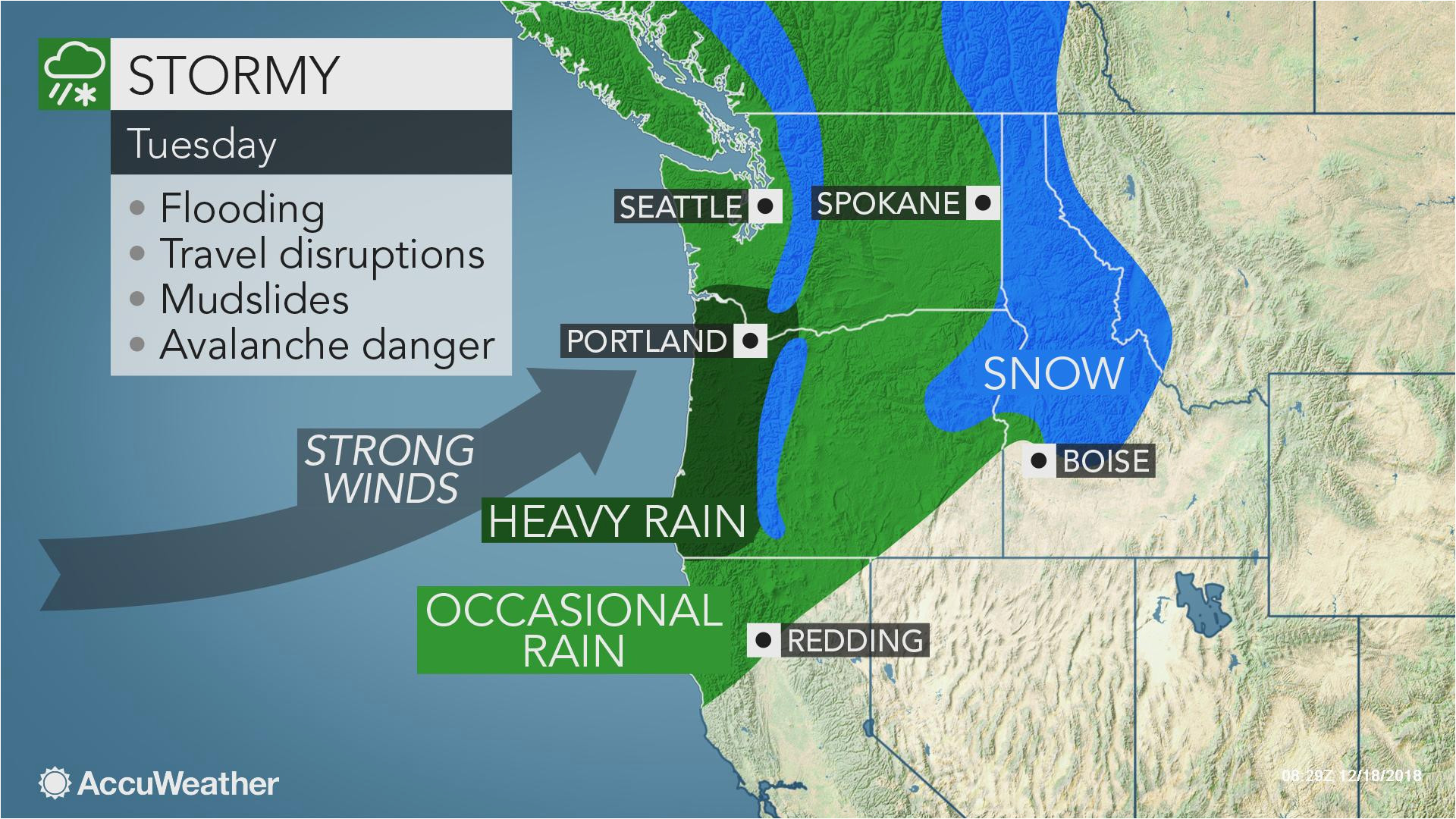 Weather Map Of oregon Early Week Storm May Be Strongest yet This Season In northwestern Us