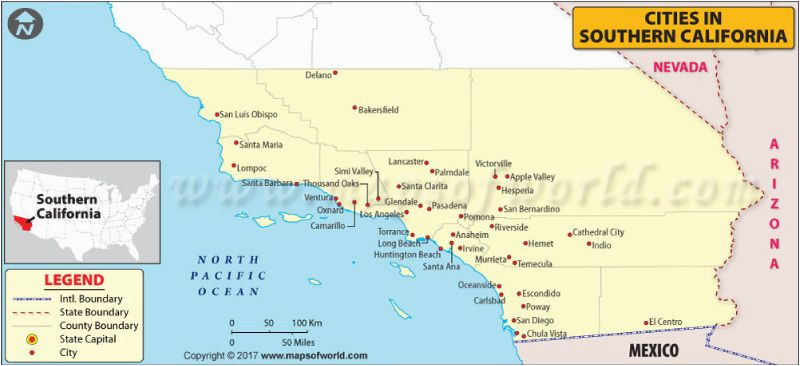 Where is Anaheim California On the Map Map Of southern California Cities California Maps California Map