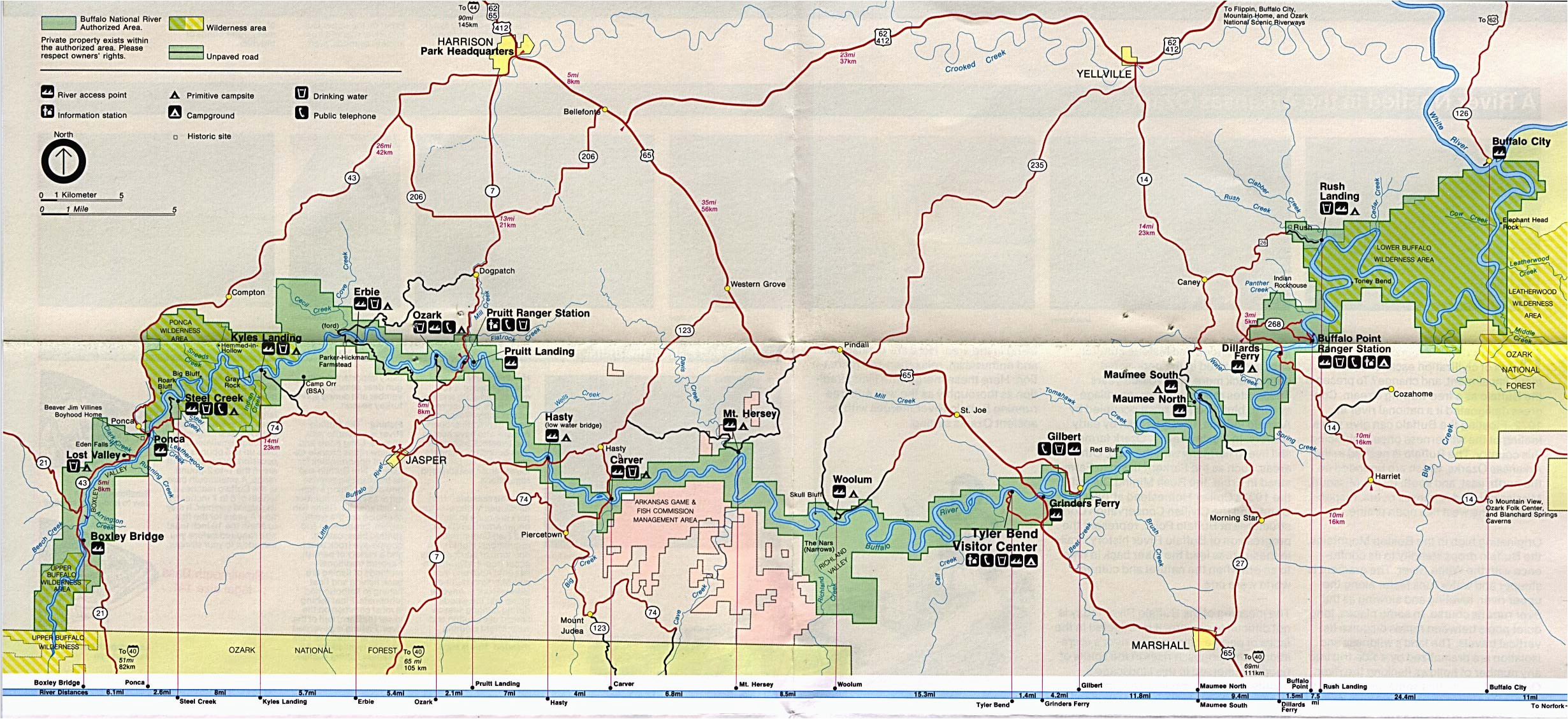 Buffalo River Tennessee Map Maps Of United States National Parks and Monuments