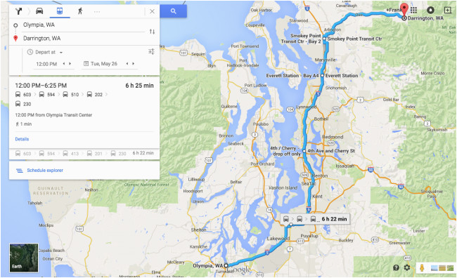 Google Maps Redmond oregon Community Transit On Google Maps