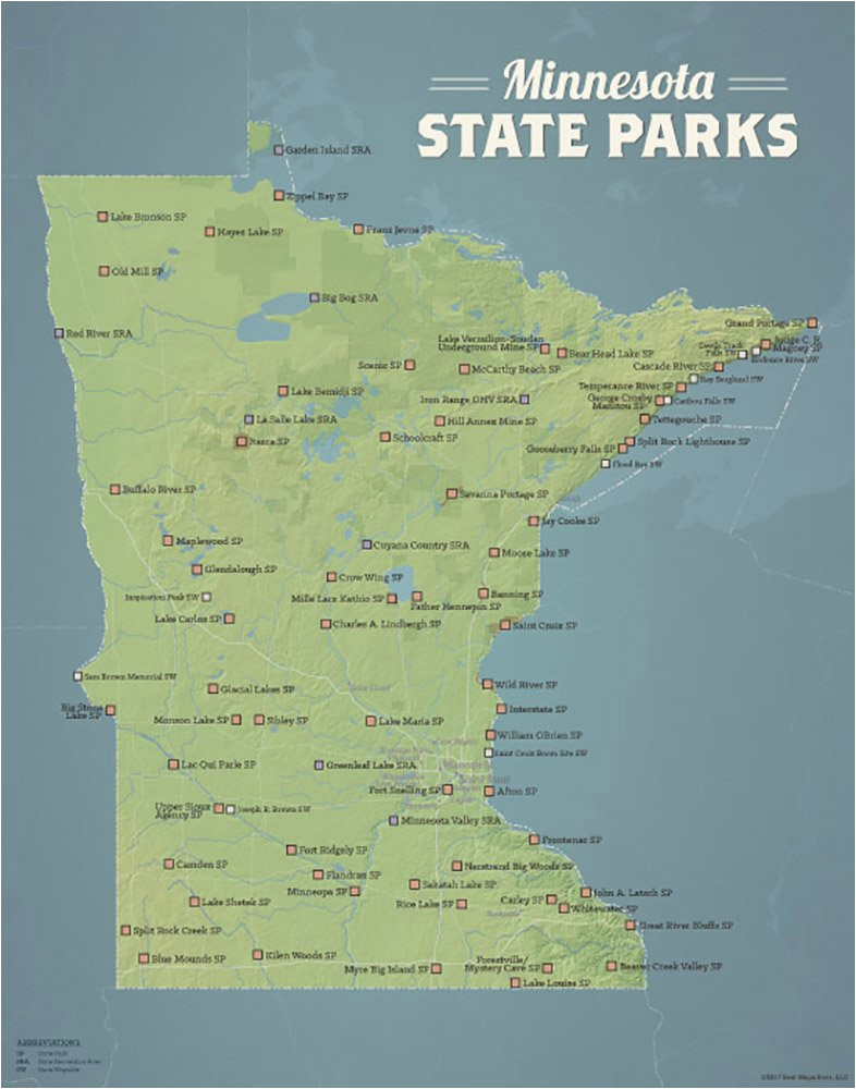 Highway 61 Map Minnesota Amazon Com Best Maps Ever Minnesota State Parks Map 11×14 Print