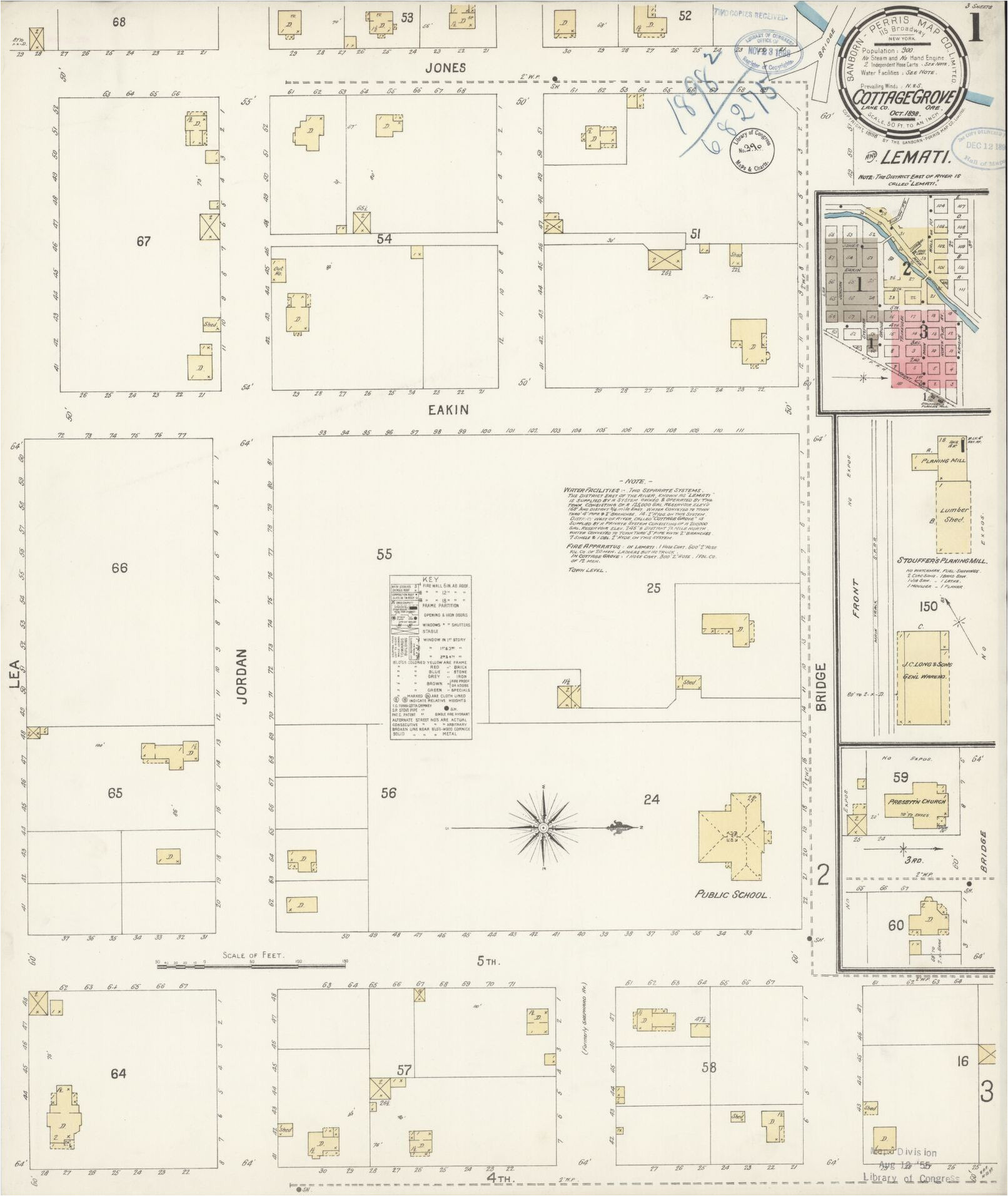 Map Cottage Grove oregon Sanborn Fire Insurance Map From Cottage Grove Lane County oregon