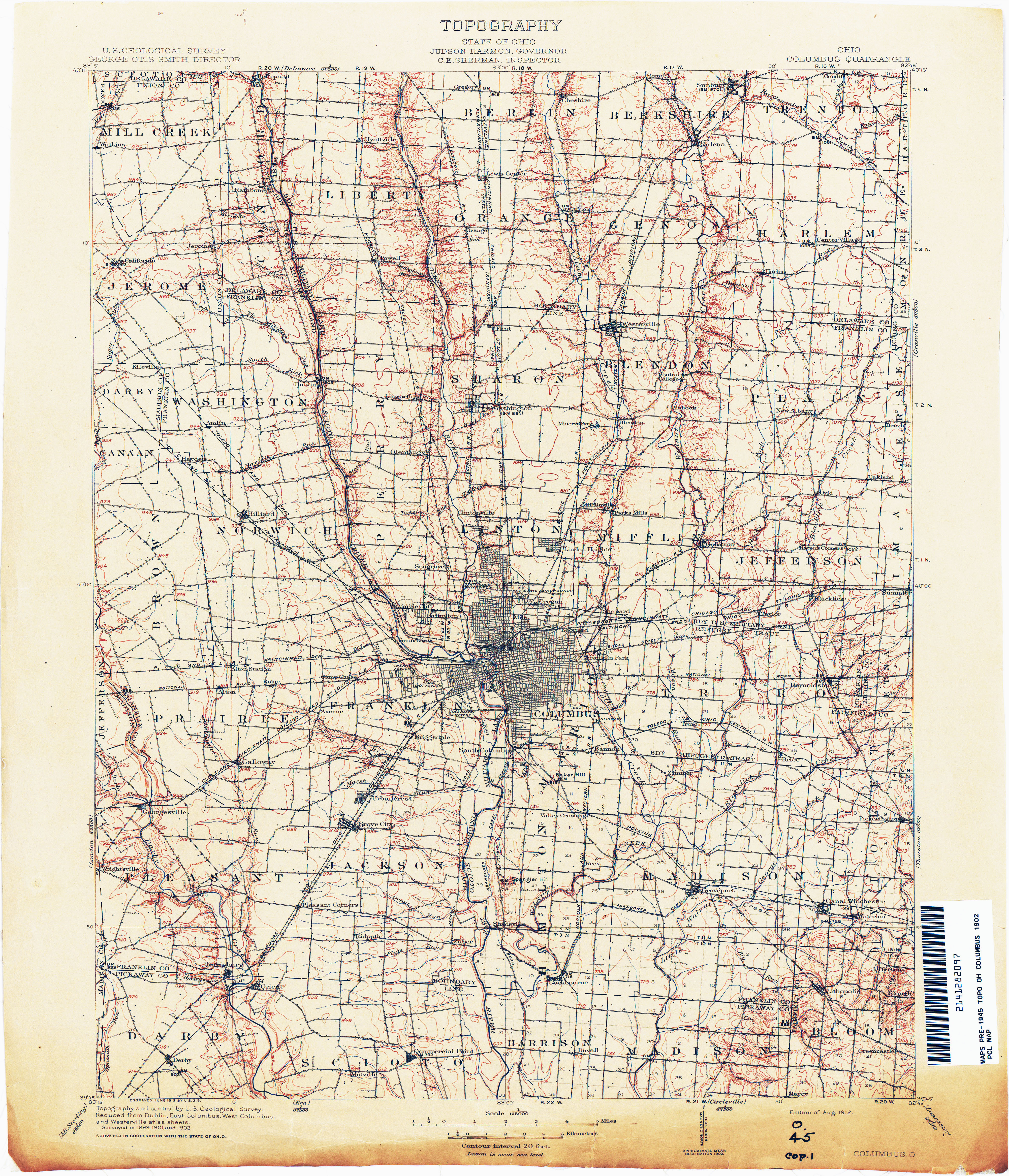 Map Of Washington County Ohio Ohio Historical topographic Maps Perry Castaa Eda Map Collection