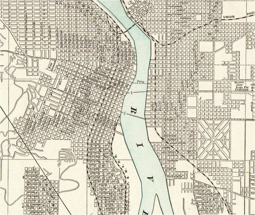 Maps Of oregon Cities Details About 1903 Antique Portland City Map Vintage Map Of Portland