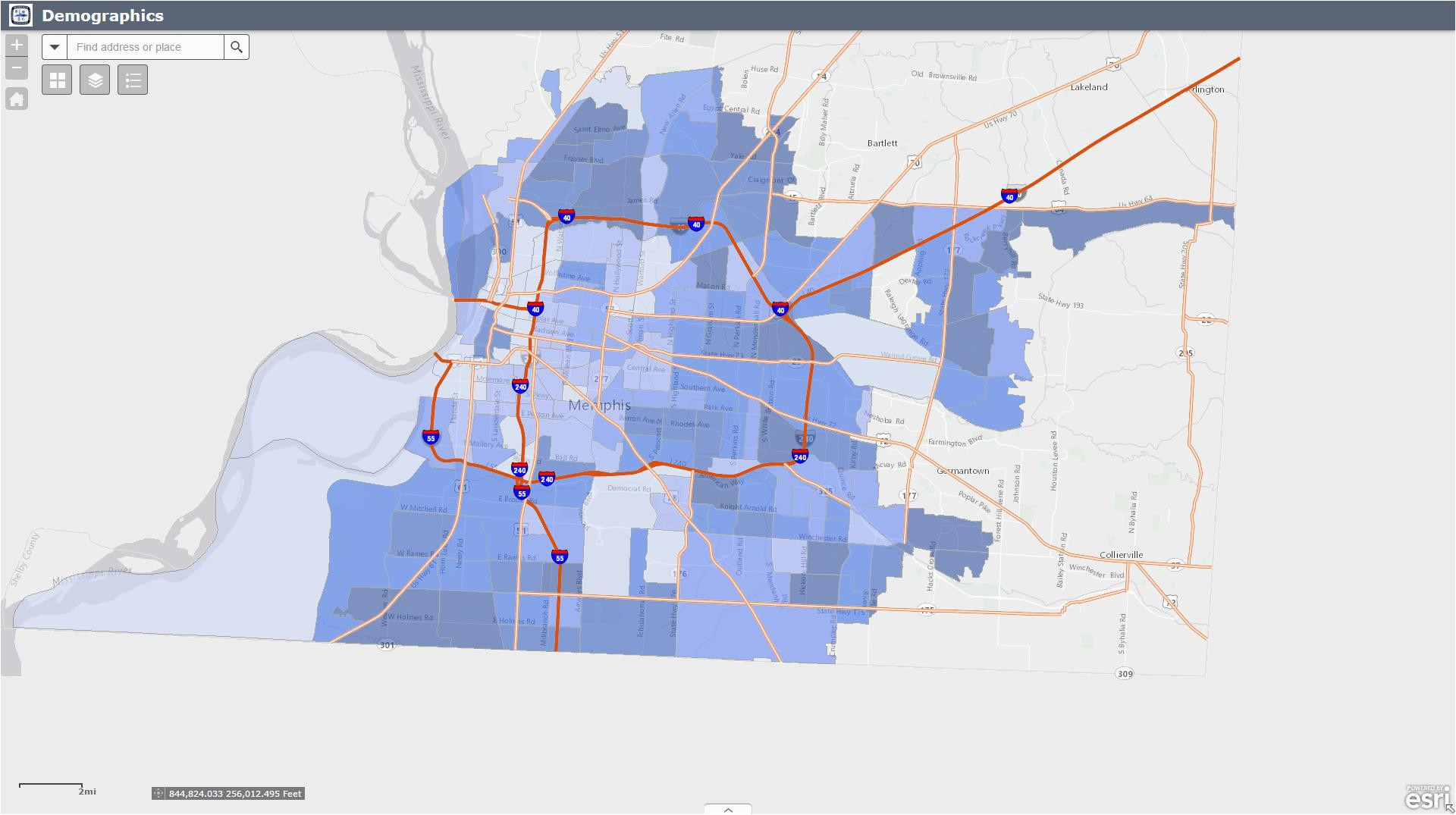 Memphis Tennessee Map Usa Unique Memphis Zip Code Map Bressiemusic