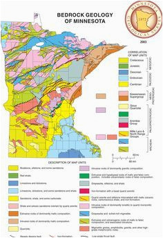 Minnesota Agate Map Bedrock Geology Of Minnesota Minnesota Minnesota Geology Rock