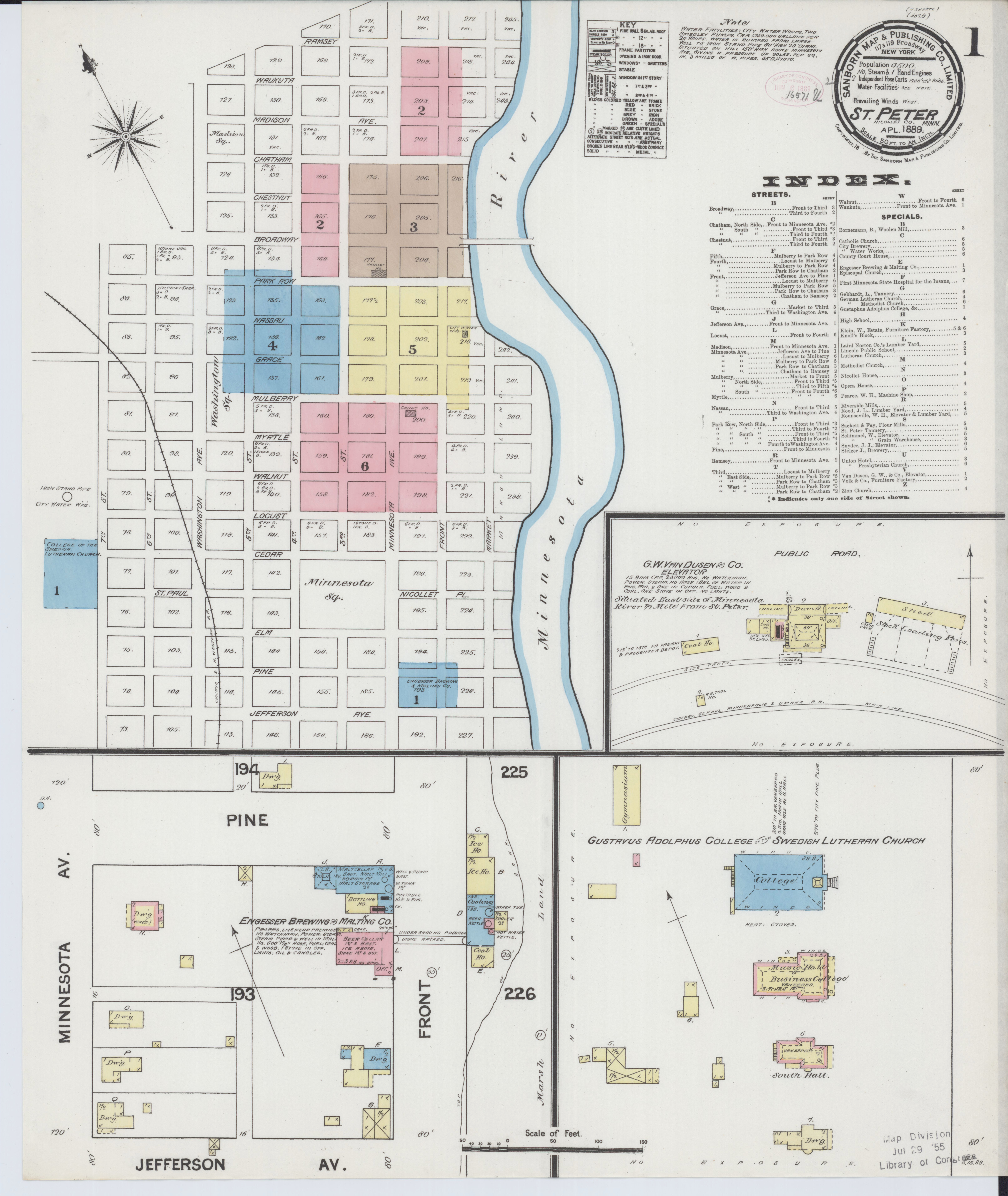 Minnesota Map Of Counties File Sanborn Fire Insurance Map From Saint Peter Nicollet County