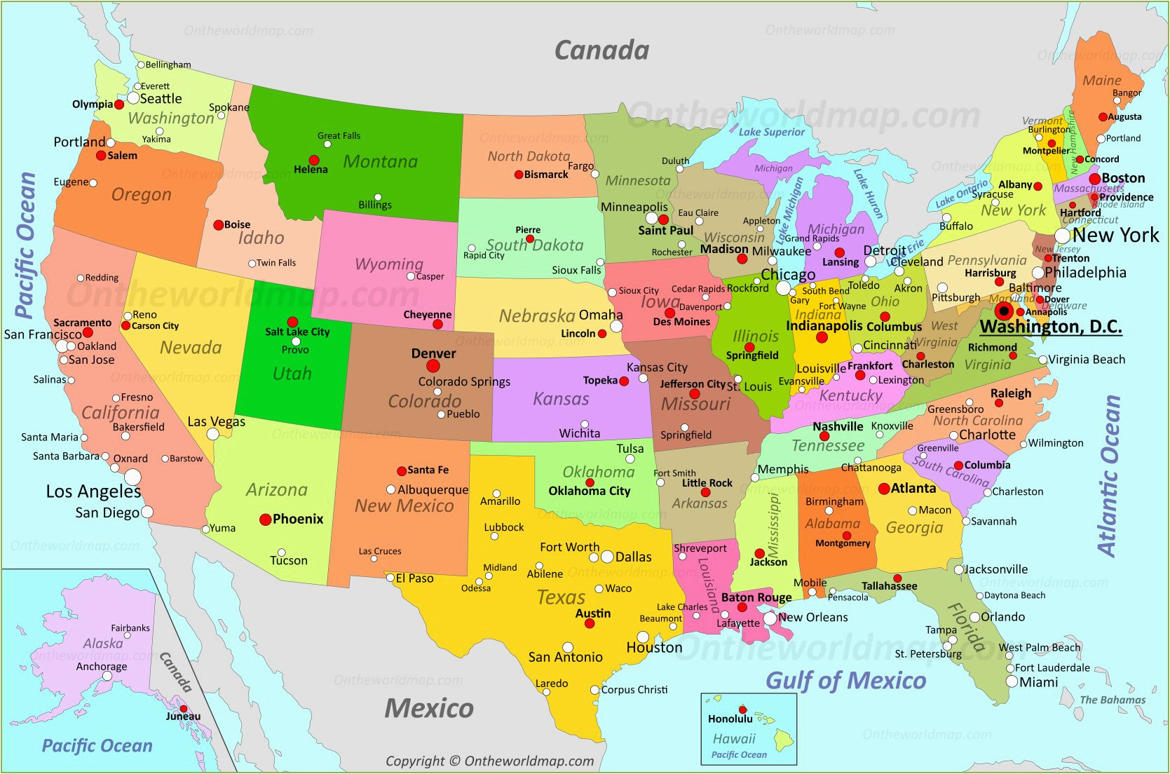 Minnesota On Map Of Usa Usa Maps Maps Of United States Of America Usa U S