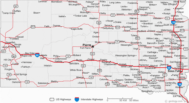 Minnesota south Dakota Border Map Map Of south Dakota Cities south Dakota Road Map