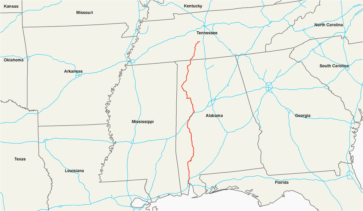 Mississippi and Tennessee Map Map Of Alabama Mississippi and Tennessee U S Route 43 Wikipedia