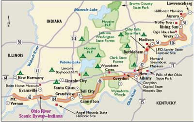Ohio River Scenic byway Map Ohio River Maps Secretmuseum