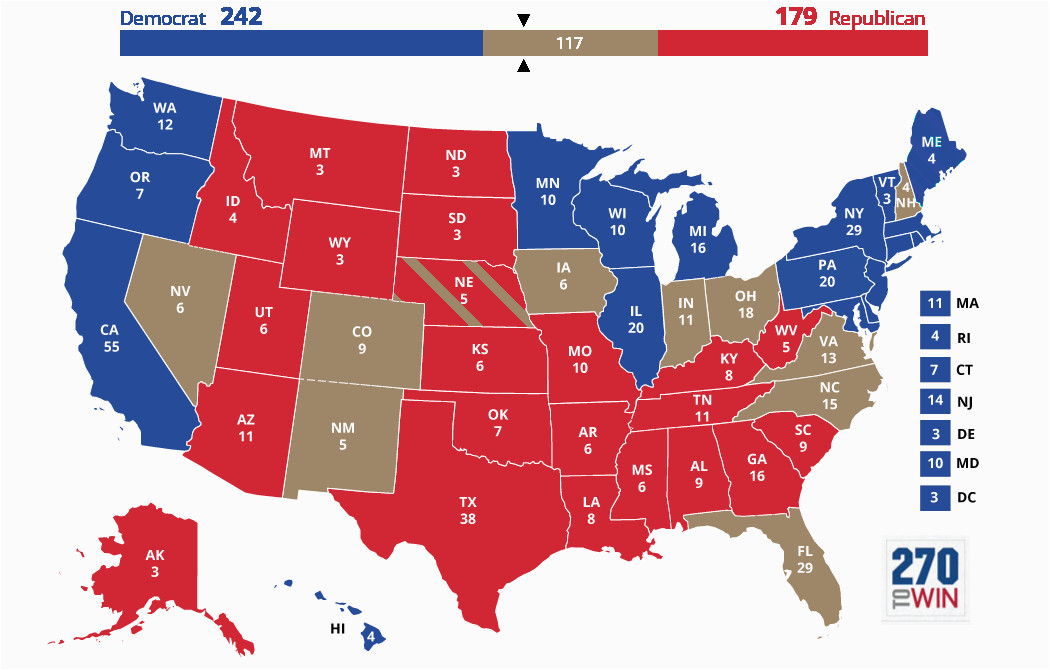 Ohio State Senate Map Blue and Red States