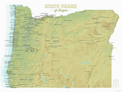 Oregon State Parks Map Amazon Com Best Maps Ever oregon State Parks Map 18×24 Poster Sage