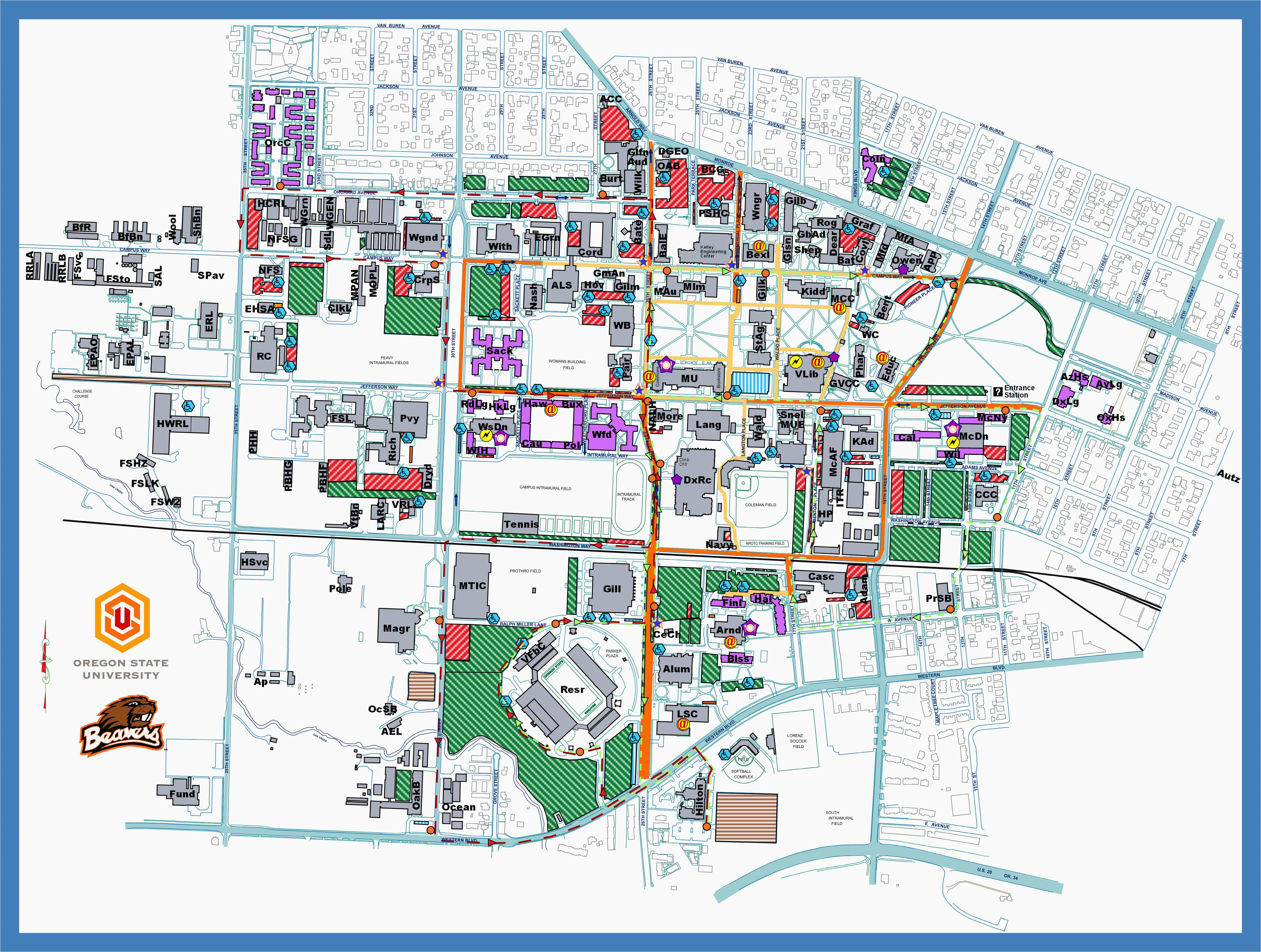Oregon University Campus Map