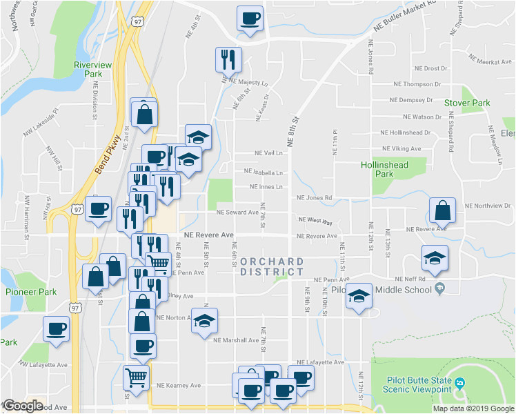 Registered Sex Offenders oregon Map Street Map Of Bend oregon Secretmuseum