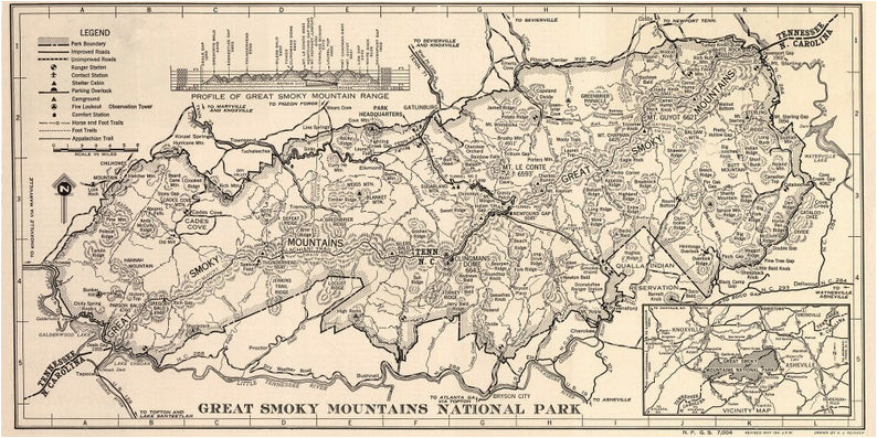 Smoky Mountains Tennessee Map Great Smoky Mountain National Park Map Gatlinburg Tennessee Etsy Smoky Mountains Tennessee Map Great Smoky Mountain National Park Map Gatlinburg Tennessee Etsy