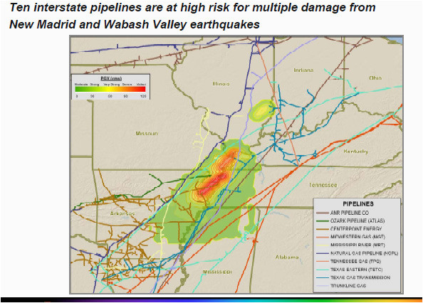 Tennessee Fault Line Map New Madrid Earthquake Seismic Zone Maps P3