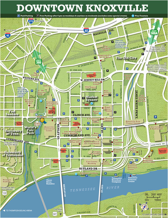 Tennessee State University Map Maps City Of Knoxville