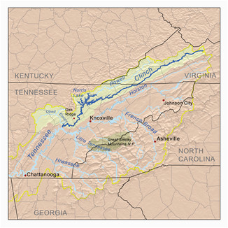 Tennessee Waterways Map Clinch River Wikipedia