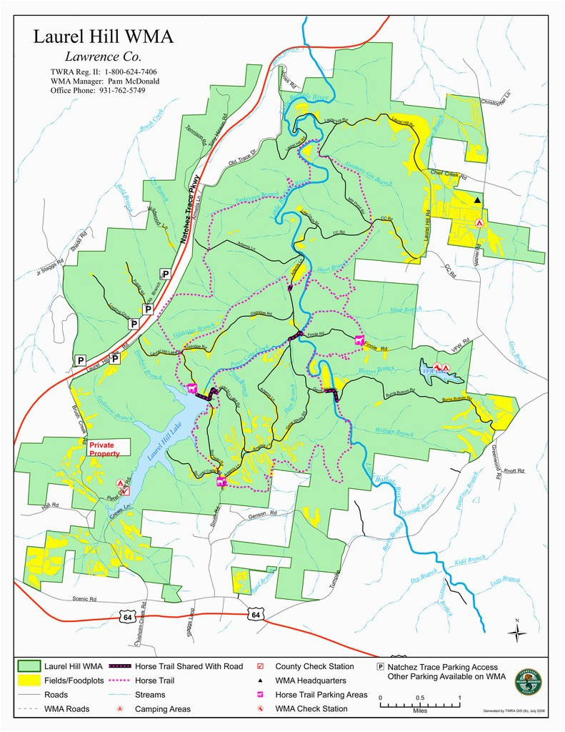 Tennessee Wma Maps Laurel Hill Wildlife Management area Maplets