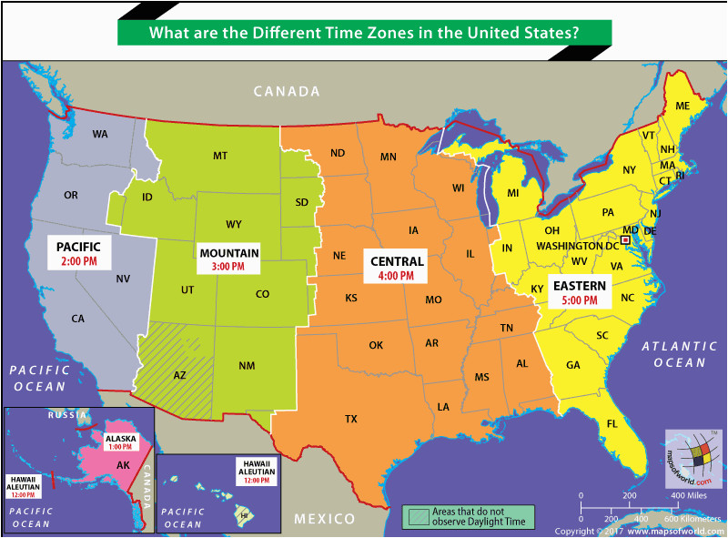 Time Zone Map oregon What are the Different Time Zones In the United States United