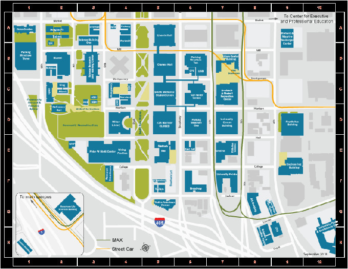Western oregon University Campus Map Portland State University Campus Map