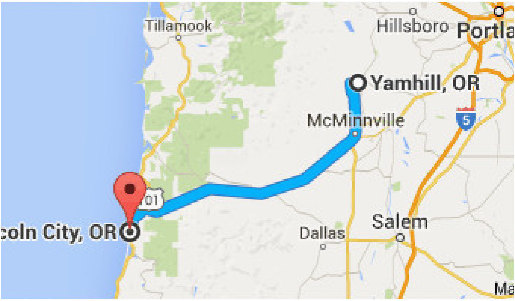 Yamhill oregon Map Map Gresham oregon From Yamhill or to Lincoln City or oregon Wine