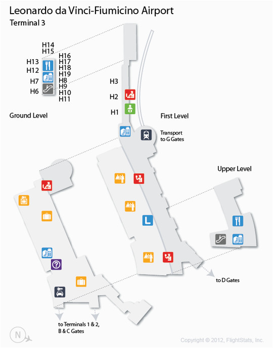 Airport Rome Italy Map Fco Leonardo Da Vinci Fiumicino Airport Terminal Map Airports