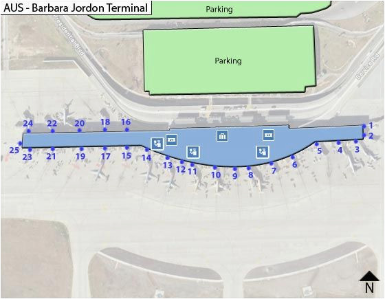 Austin Texas Airport Terminal Map Austin Bergstrom Aus Airport Terminal Map