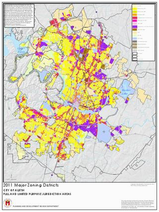 Austin Texas Zoning Map Major Zoning Districts by City Of Austin Planning Maps issuu