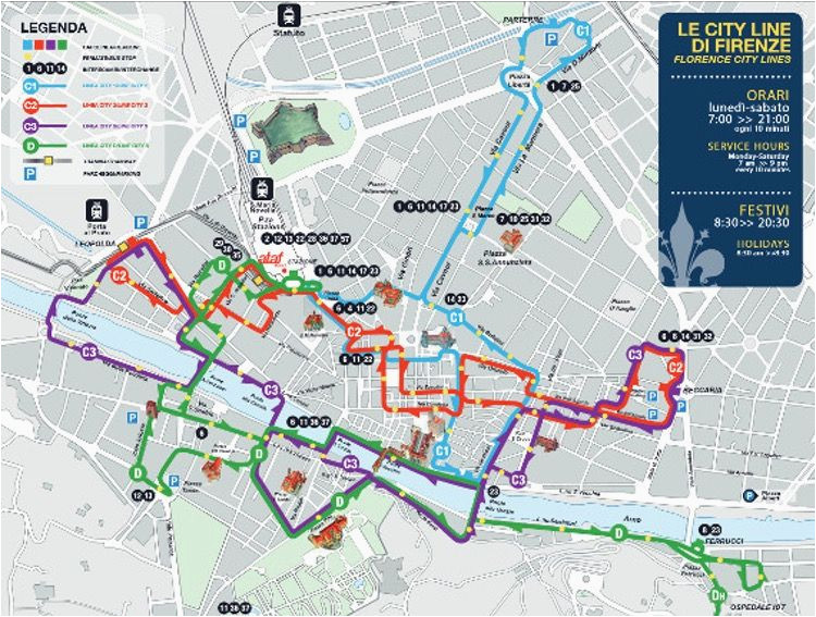 Bus Map Florence Italy Moving Around Florence by Bus ataf Bus System In Florence Italy