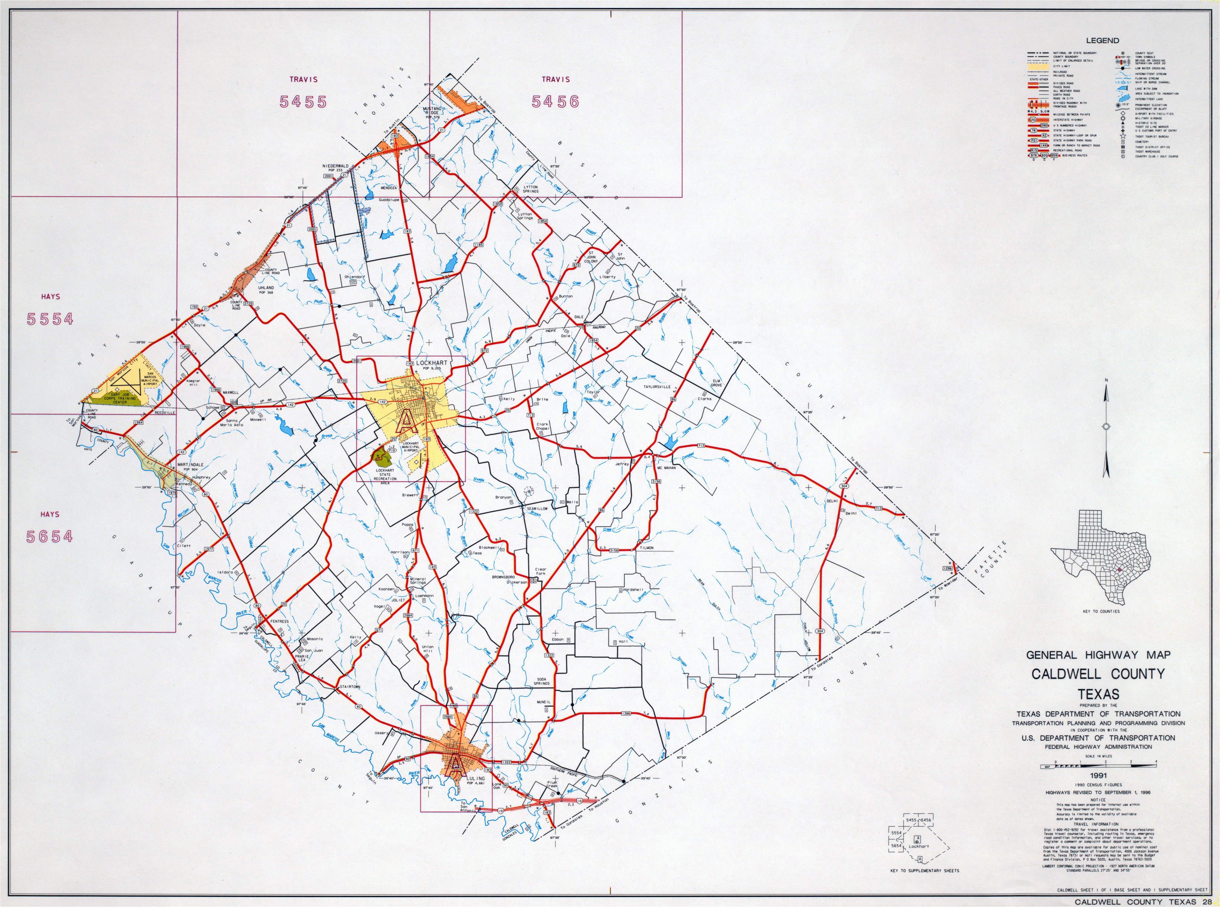 Caldwell County Texas Map Texas County Highway Maps Browse Perry Castaa Eda Map Collection