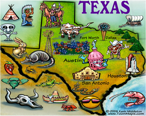 Cartoon Map Of Texas Texas In A Nutshell All Things Texas Texas Independence Day