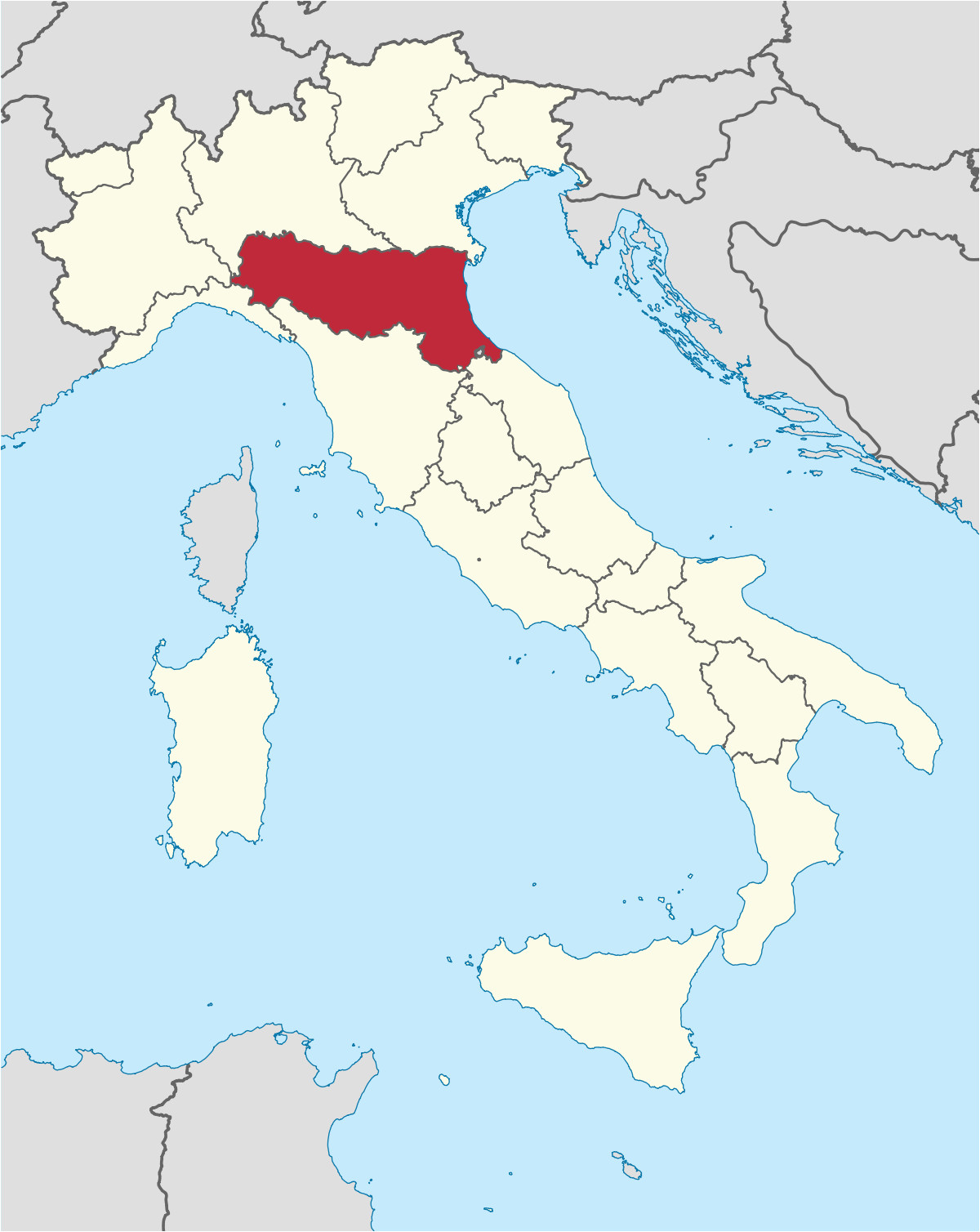 Cities In Italy Map Emilia Romagna Wikipedia