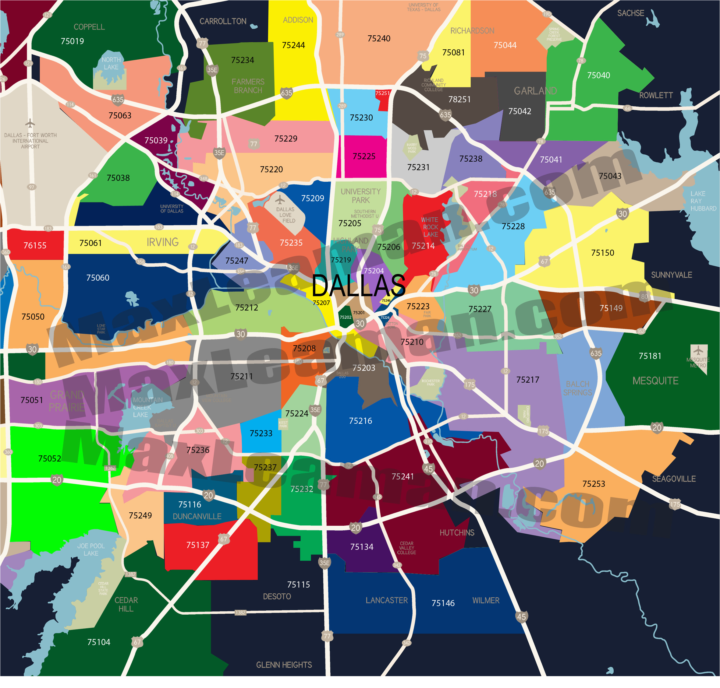 Dallas Texas Map with Zip Codes Dallas Zip Code Map Mortgage Resources