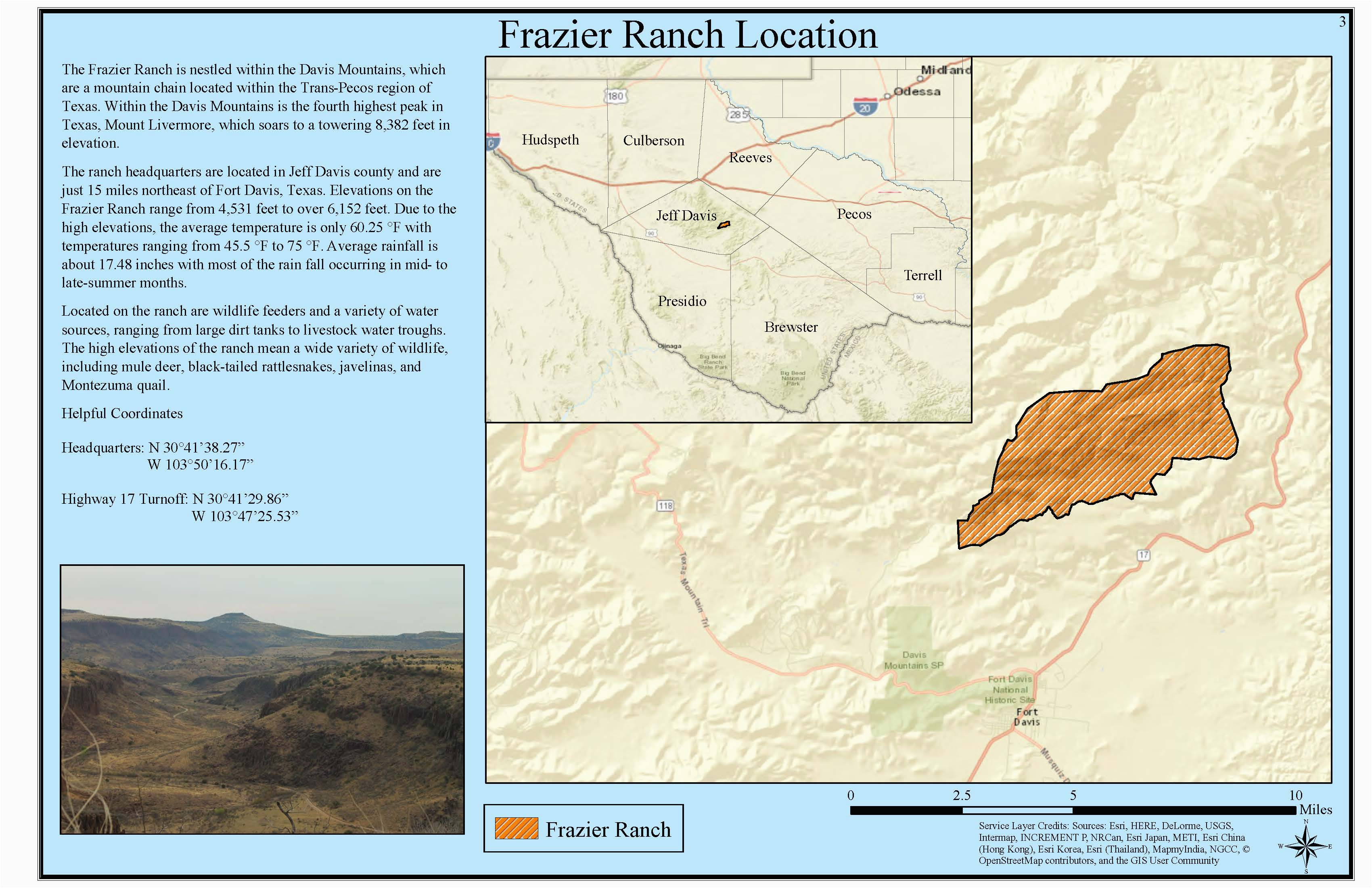Davis Mountains Texas Map Frazier Canyon Ranch