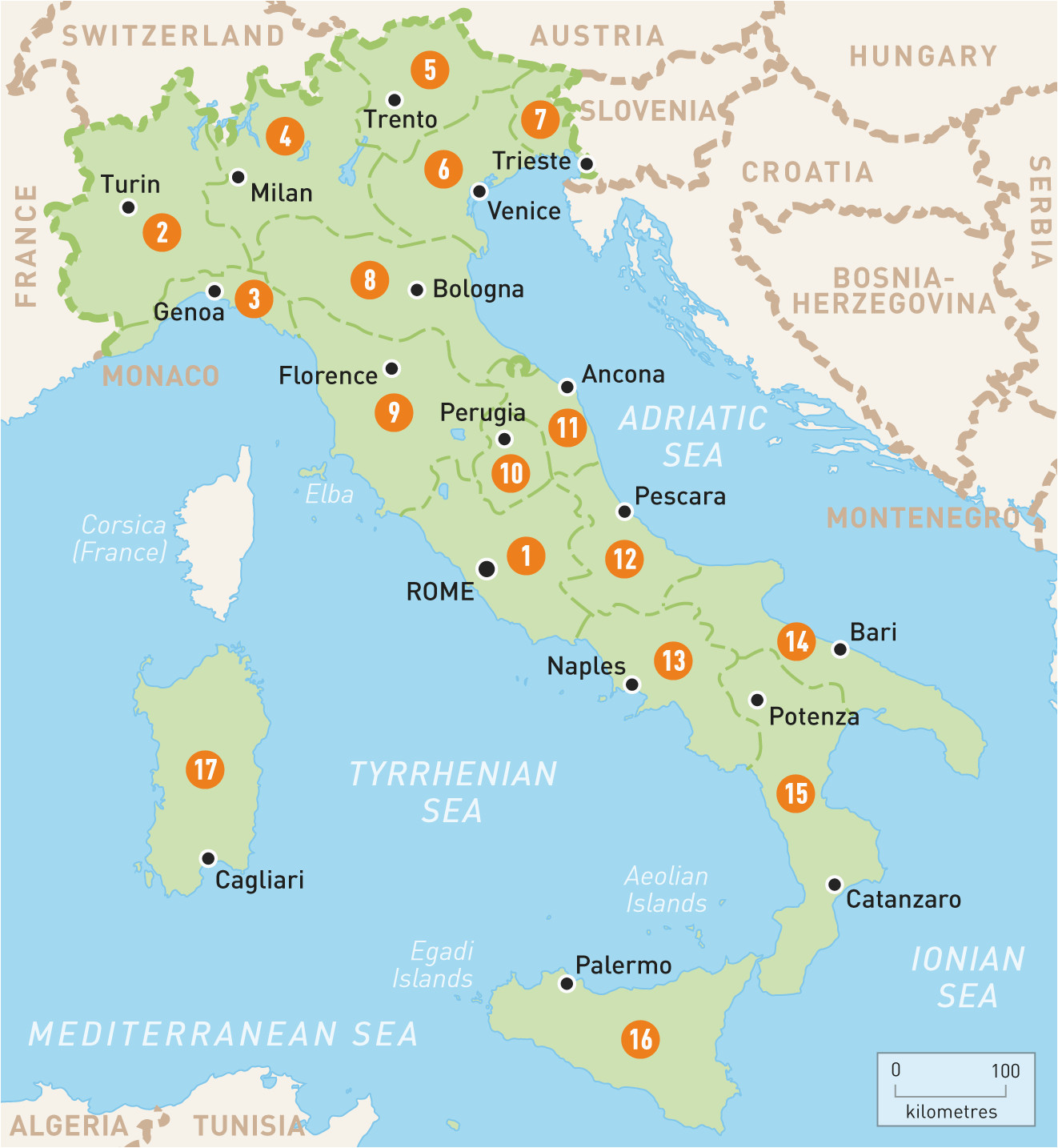 Detailed Map Of Italy Cities | secretmuseum