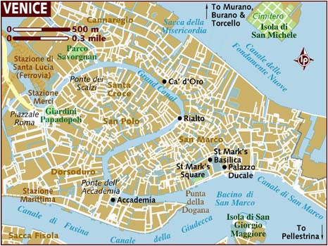Detailed Map Of Venice Italy Map Of Venice