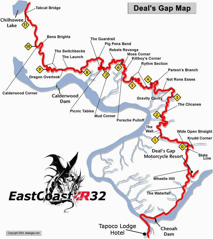 Dragon Tail Tennessee Map the Dragon Tennessee todmap 267×300 the Tail Of the Dragon Tail