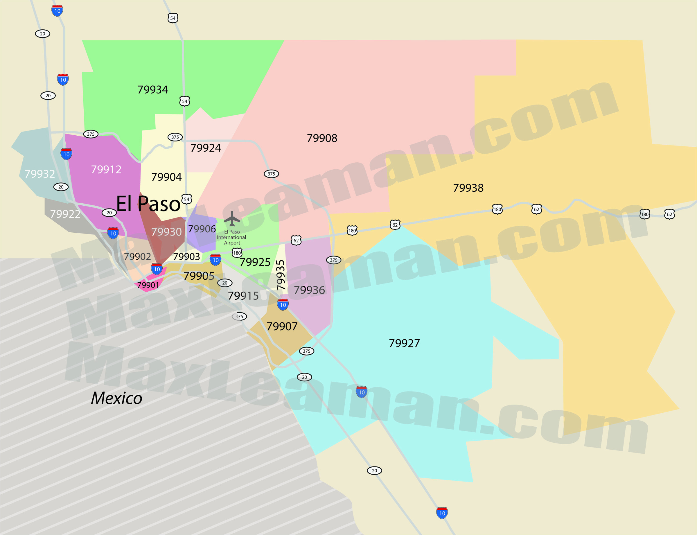 El Paso Texas Zip Code Map El Paso Texas Zip Code Map Business Ideas 2013